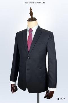 Bộ Suit Đen Gân Sọc Classic Fit TGS297